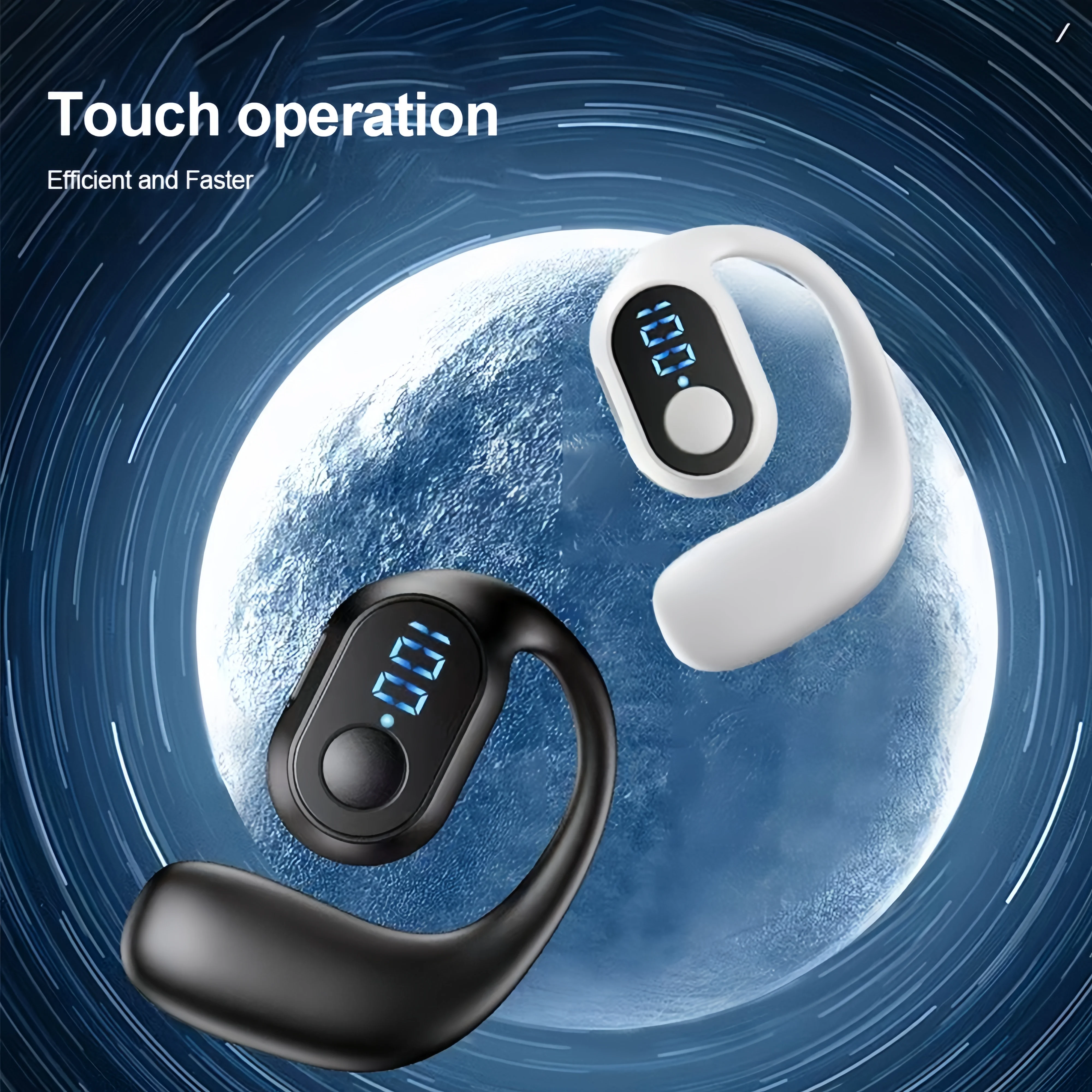 Bluetooth 5,3 наушники с крючком для ушей - Фотография_2