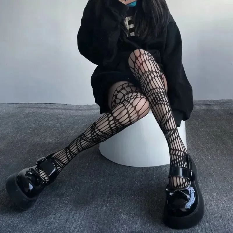 Лолита, готические ажурные чулки для девочек - Фотография_5