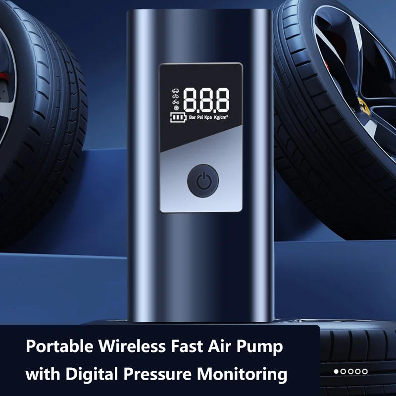 Беспроводной воздушный насос с цифровым дисплеем - Фотография_3
