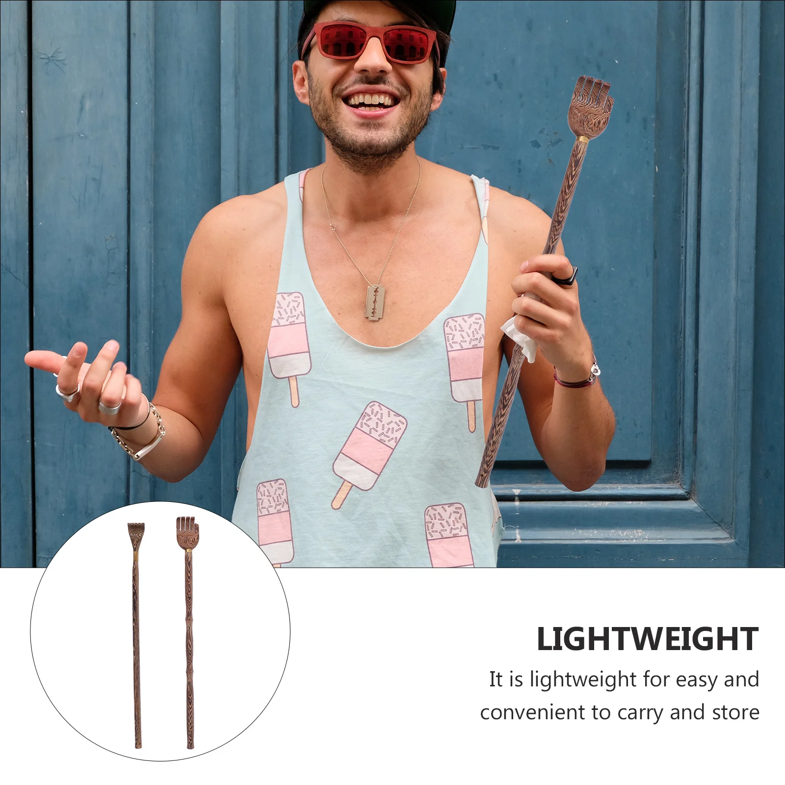 Деревянный скребок для спины