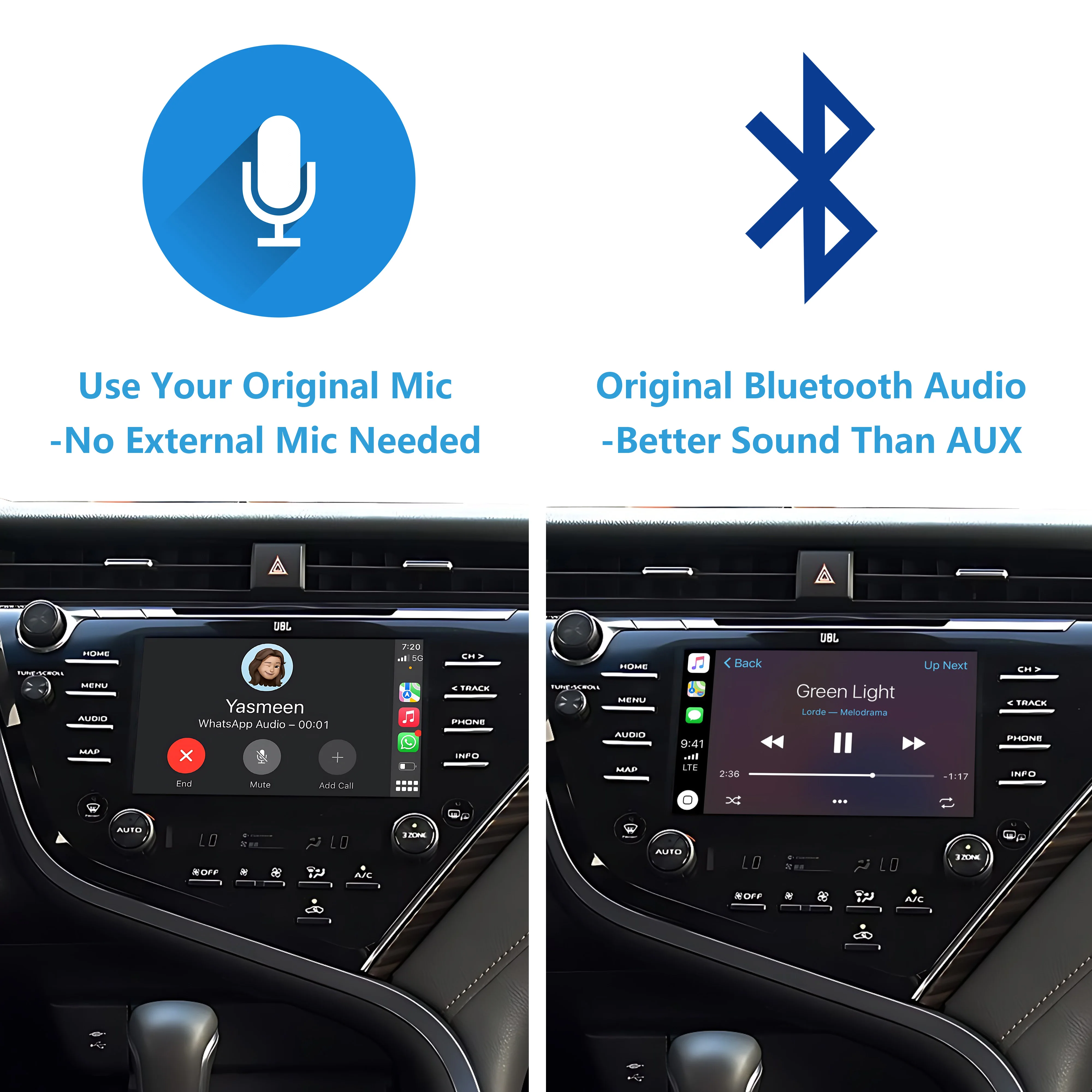 Беспроводной комплект carplay и android auto для toyota camry 2018-2020 - Фотография_3