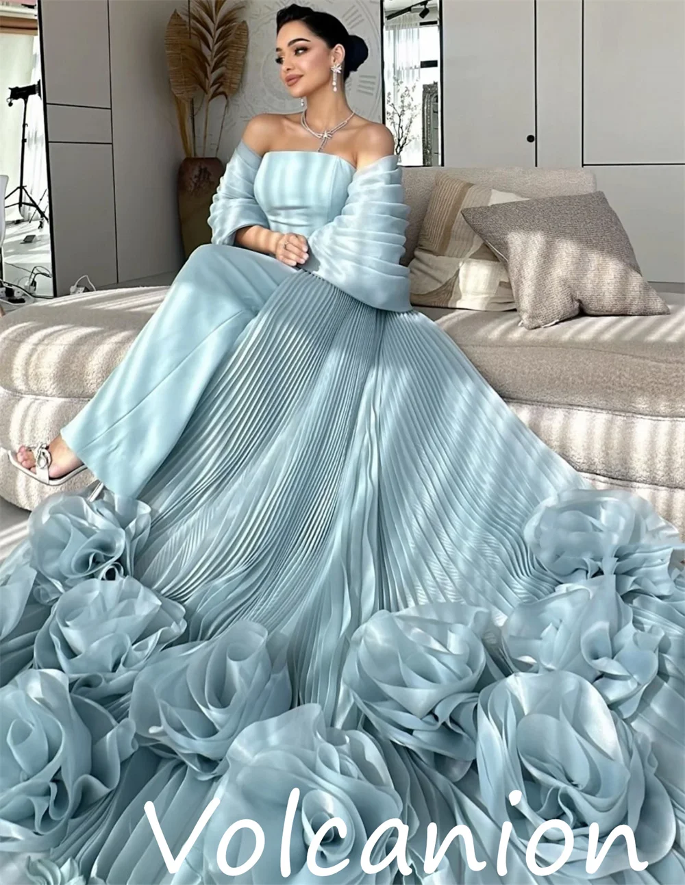 Индивидуальные повседневные простые джерси с цветочной складкой - Фотография_2