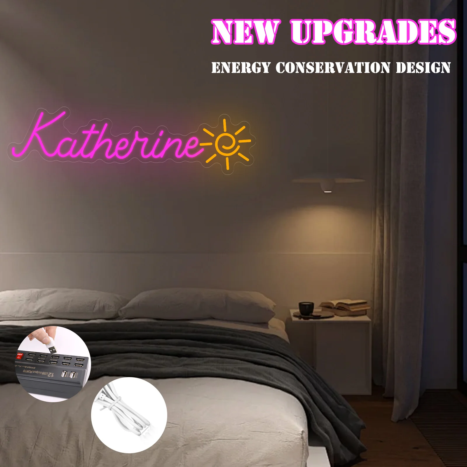 Изготовленная на заказ светодиодная неоновая вывеска с питанием от usb - Фотография_4