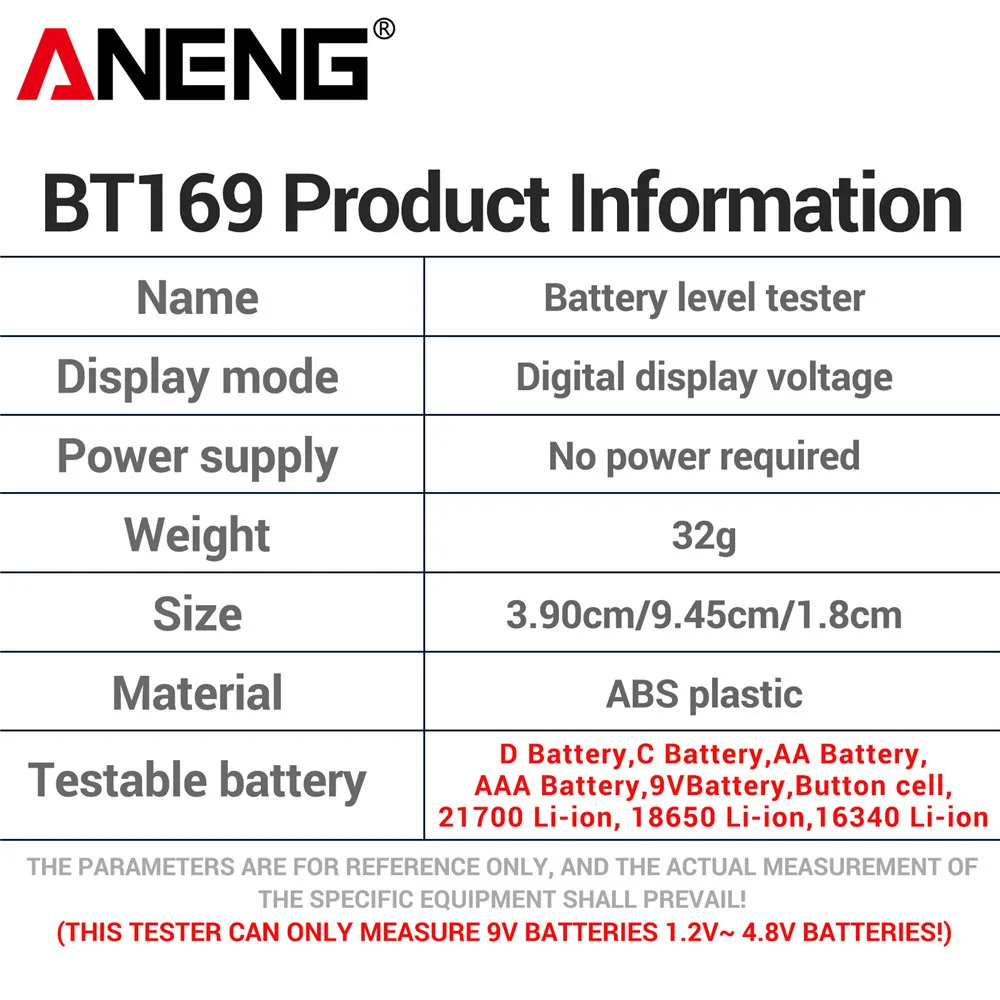 Aneng bt169 тестер уровня заряда - Фотография_6