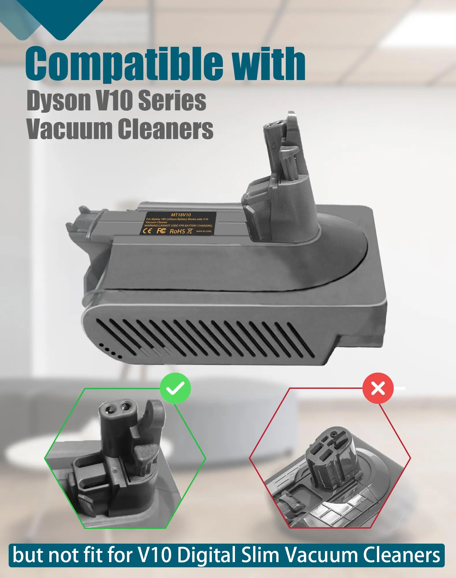 Адаптер аккумулятора mt18v10 для dyson v10 - Фотография_5