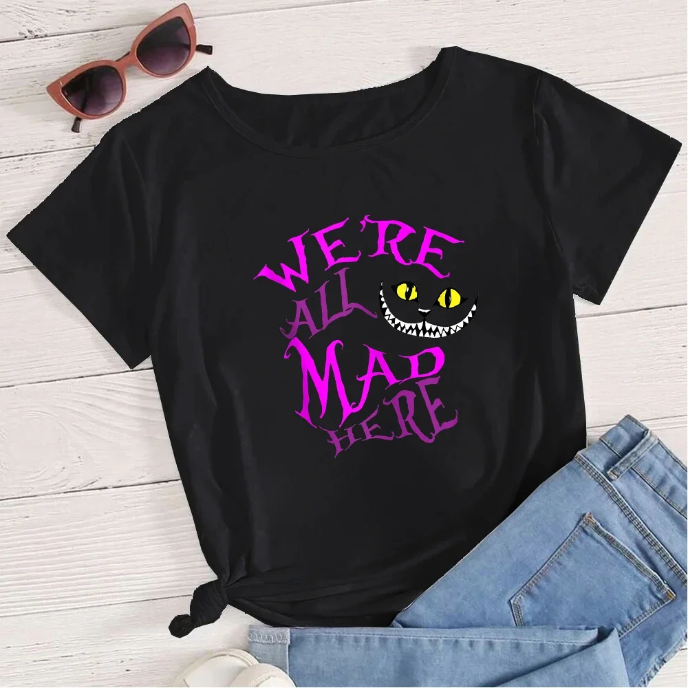 Funny cat printed women t-shirt - Фотография_4