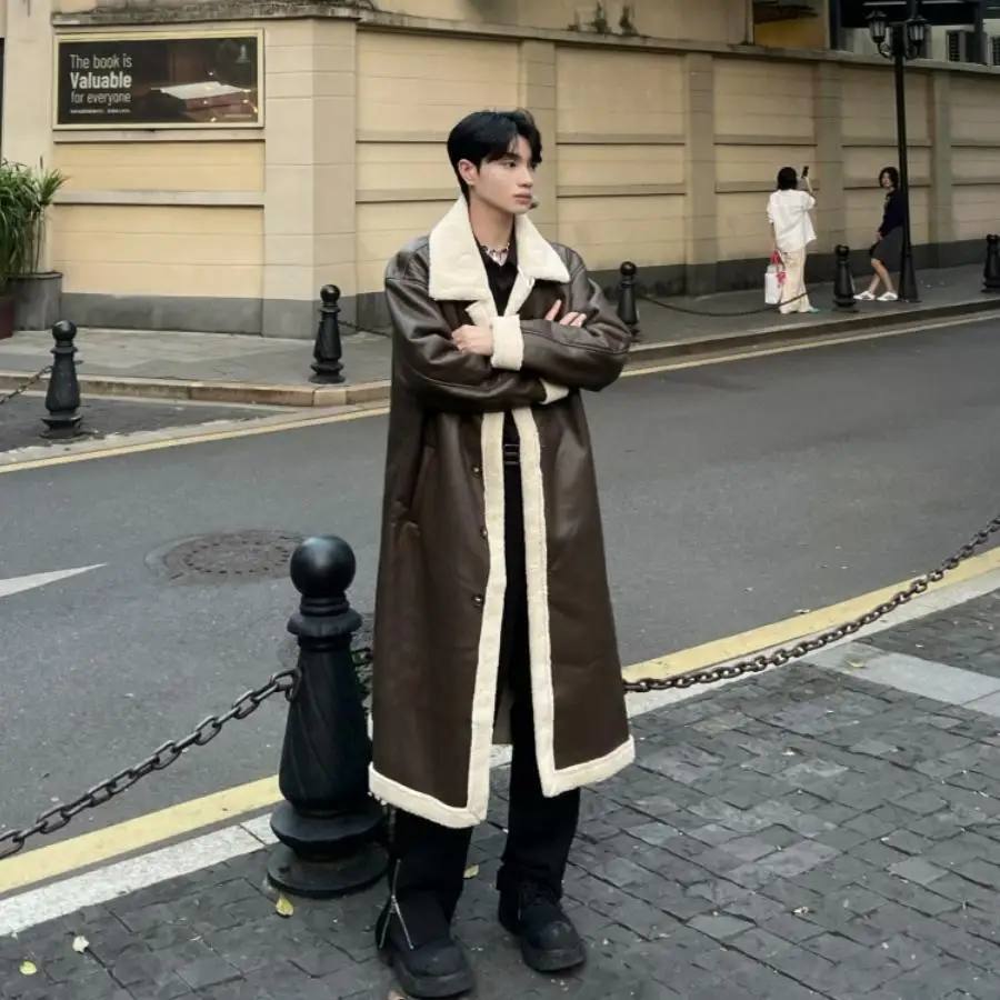 Новый тренд, теплый длинный плащ - Фотография_4