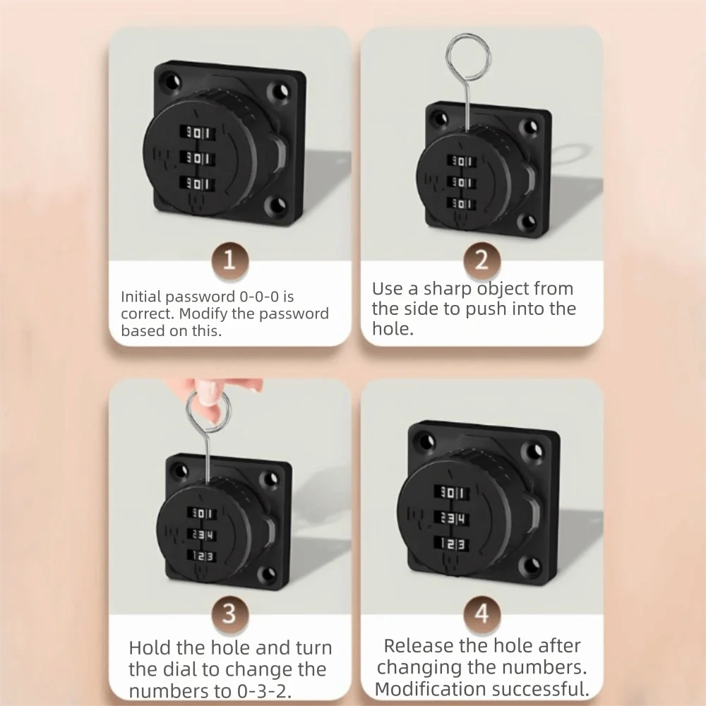 3-значный кодовый замок для дверей шкафа - Фотография_3