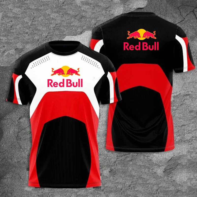 Мужская летняя новая футболка red bull с круглым вырезом и 3d принтом - Фотография_2