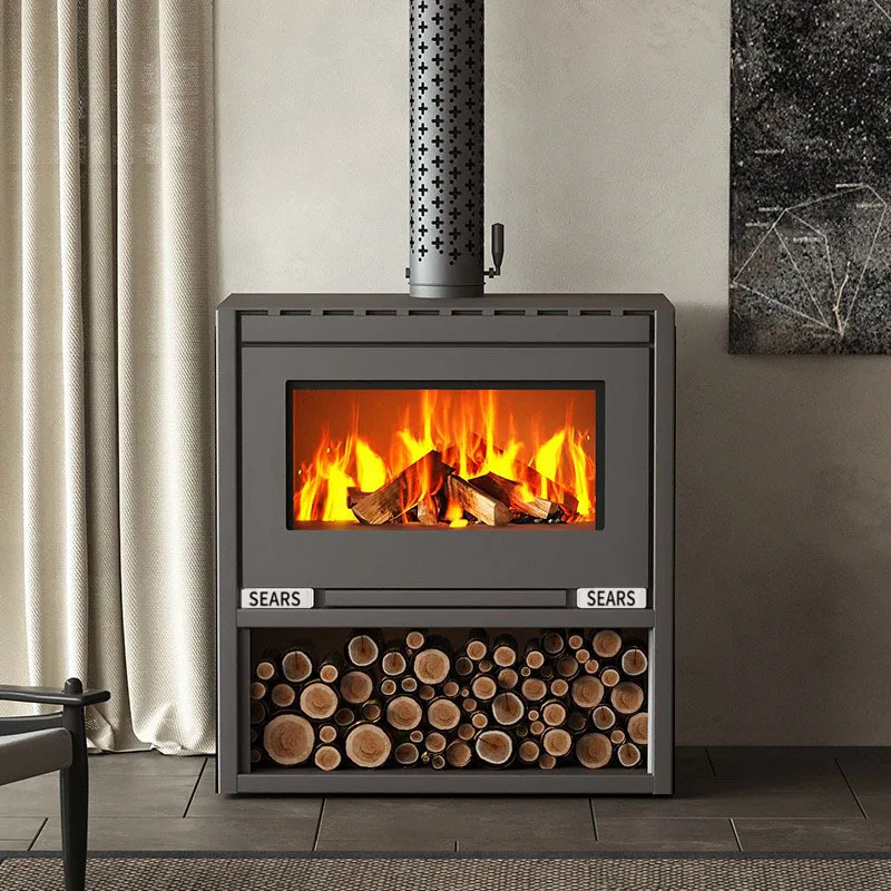 Настоящий пожарный древесный камин