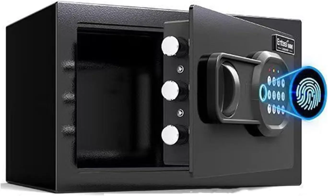 Биометрический мини-сейф для дома с замком по отпечатку пальца