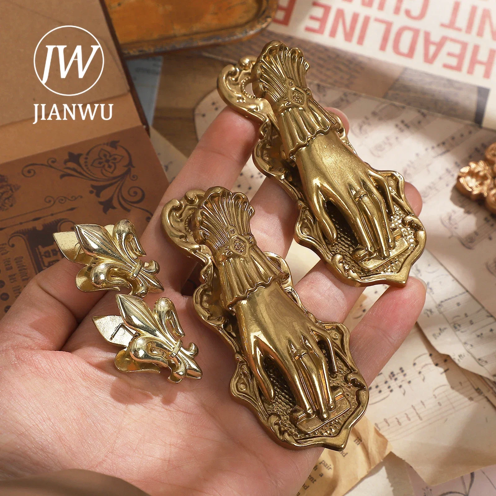 Jianwu винтажный женский ручной зажим из сплава - Фотография_2