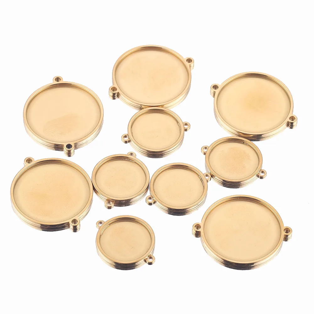 Пустой кабошон из смолы с двумя отверстиями - Фотография_4