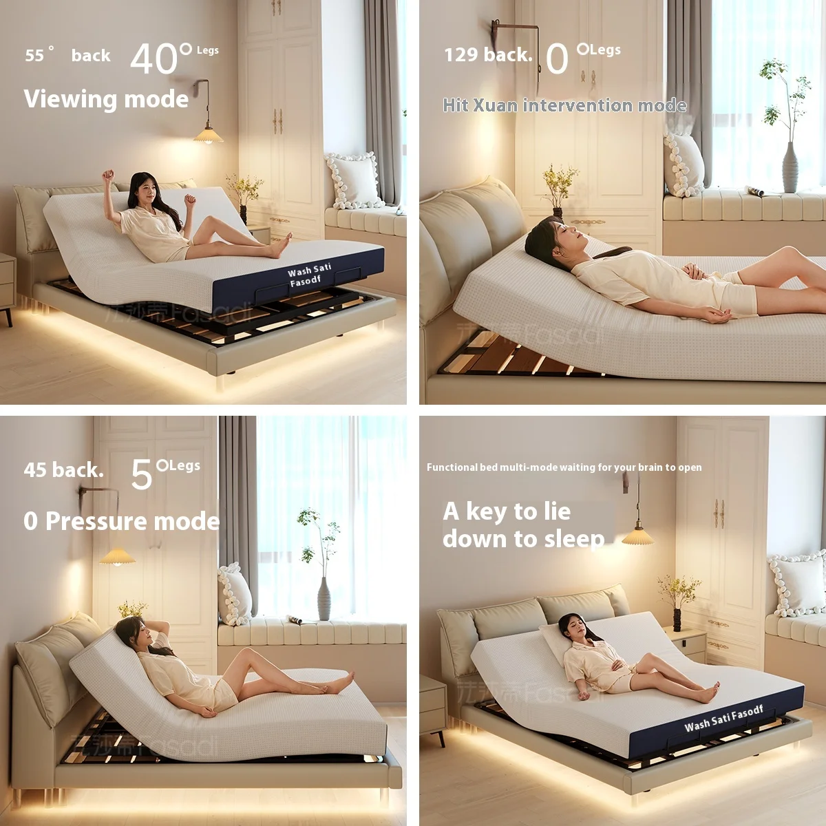 Многофункциональный умный каркас кровати с дистанционным управлением - Фотография_4