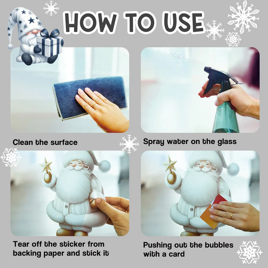 Новая стеклянная наклейка санта-клауса - Фотография_6