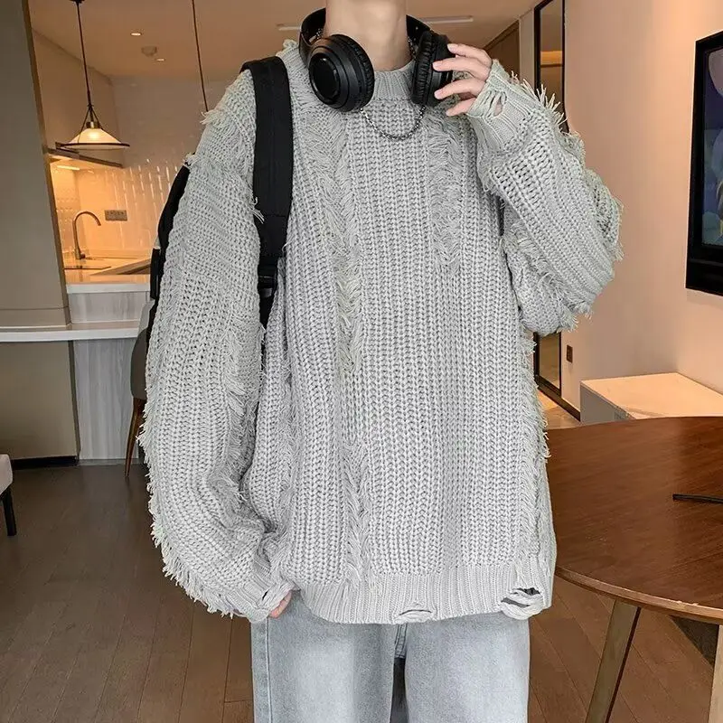 Винтажные однотонные вязаные пуловеры 202