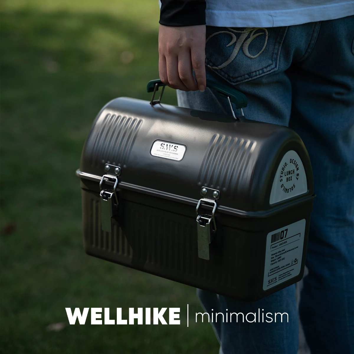 Wellhike sws винтажный металлический ланч-бокс для кемпинга - Фотография_5