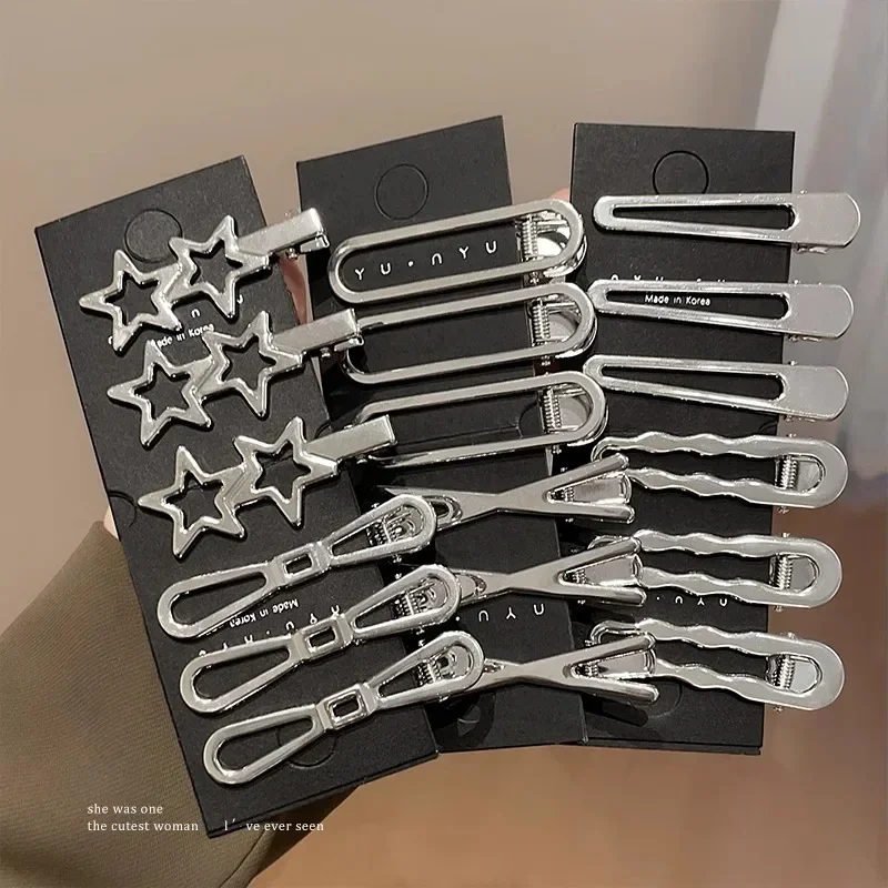 Милая модная металлическая заколка для волос