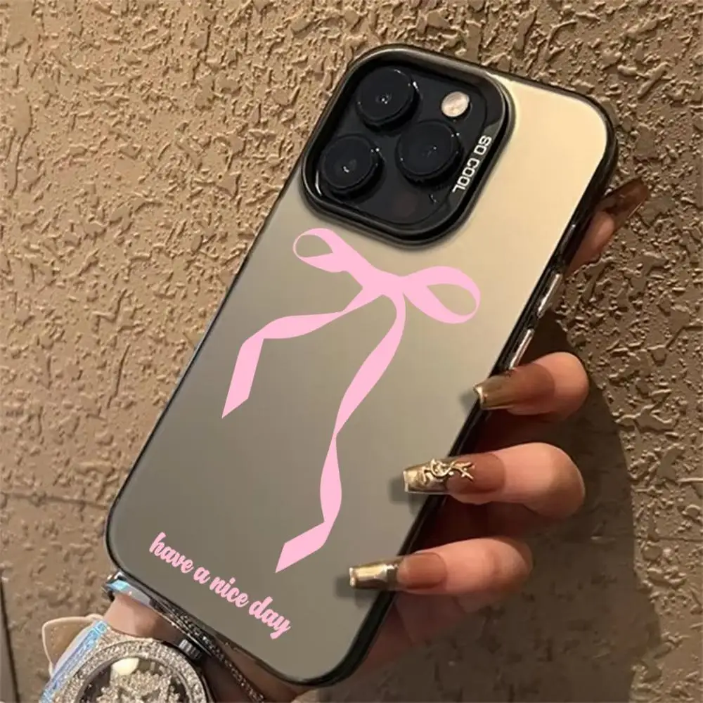 Креативный чехол для телефона с розовым бантом подходит для iphone 17