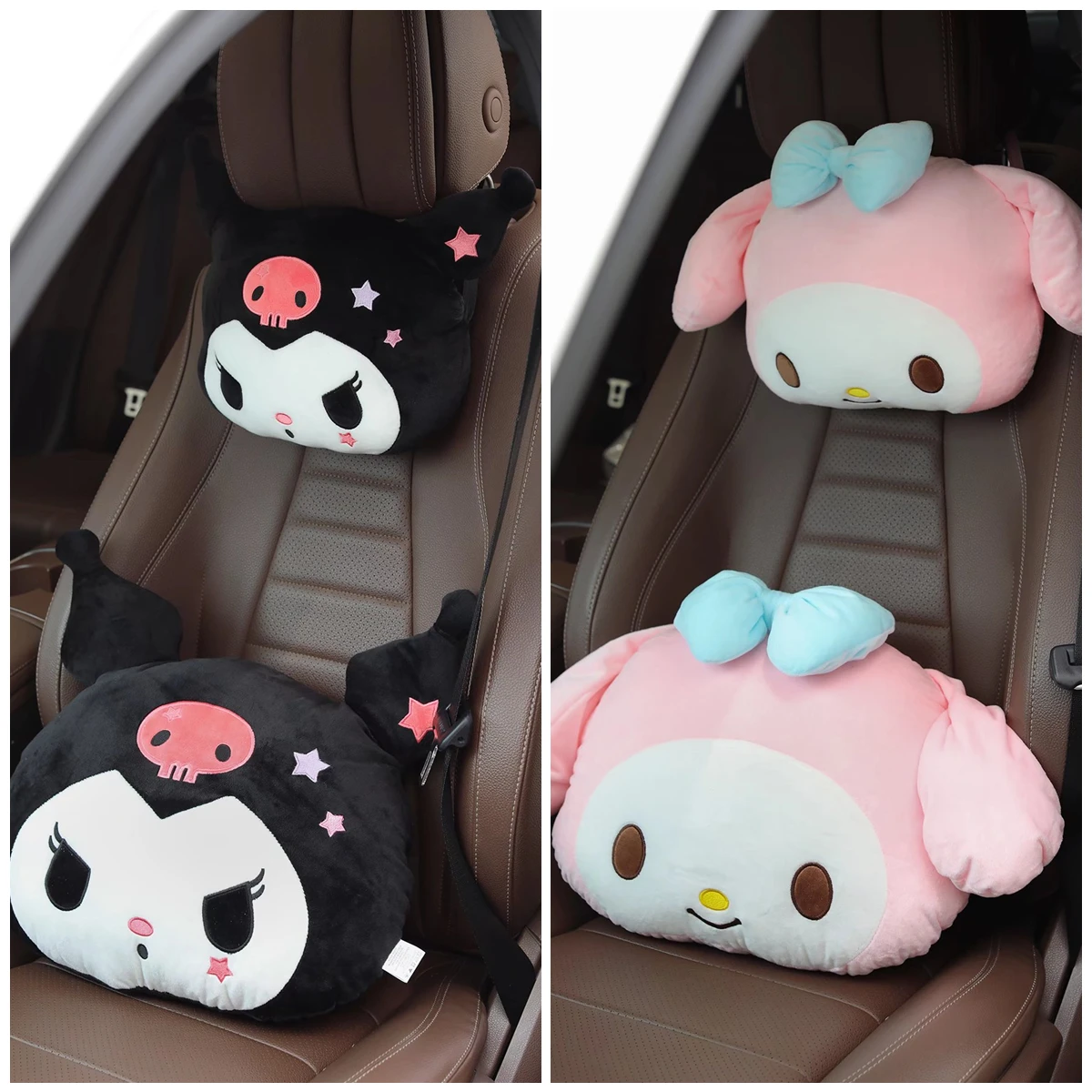 Sanrio cute kuromi автомобильный подголовник - Фотография_2