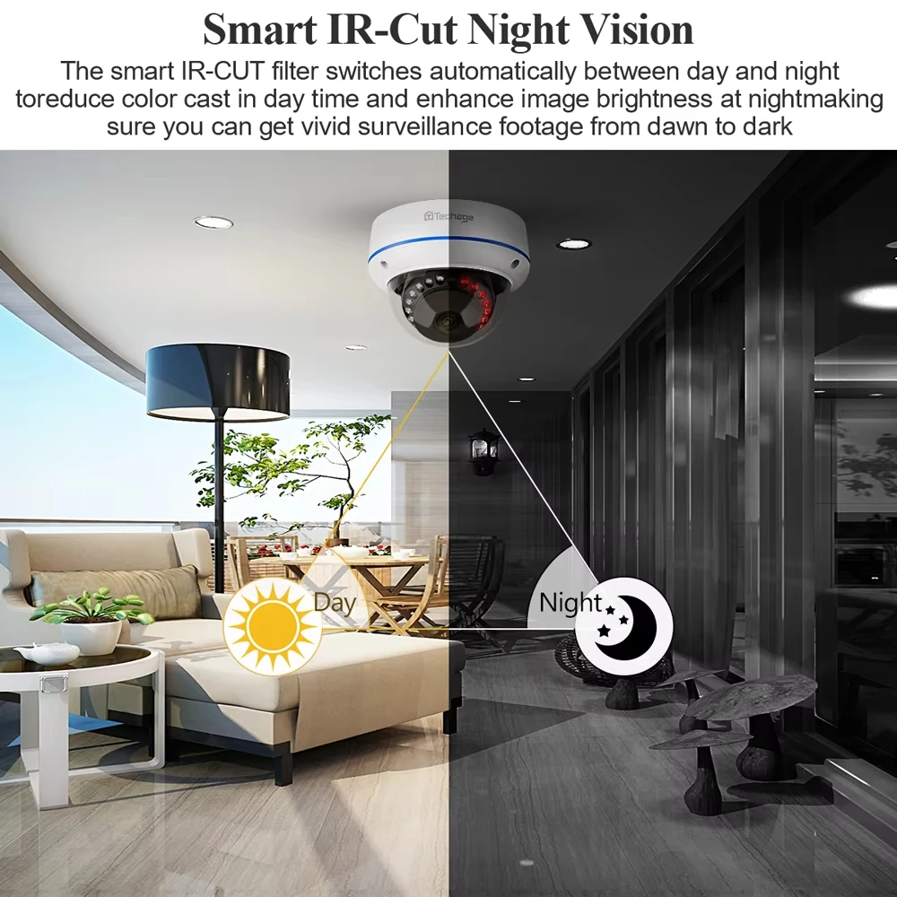 5mp купольная камера видеонаблюдения poe ip onvif h - Фотография_3