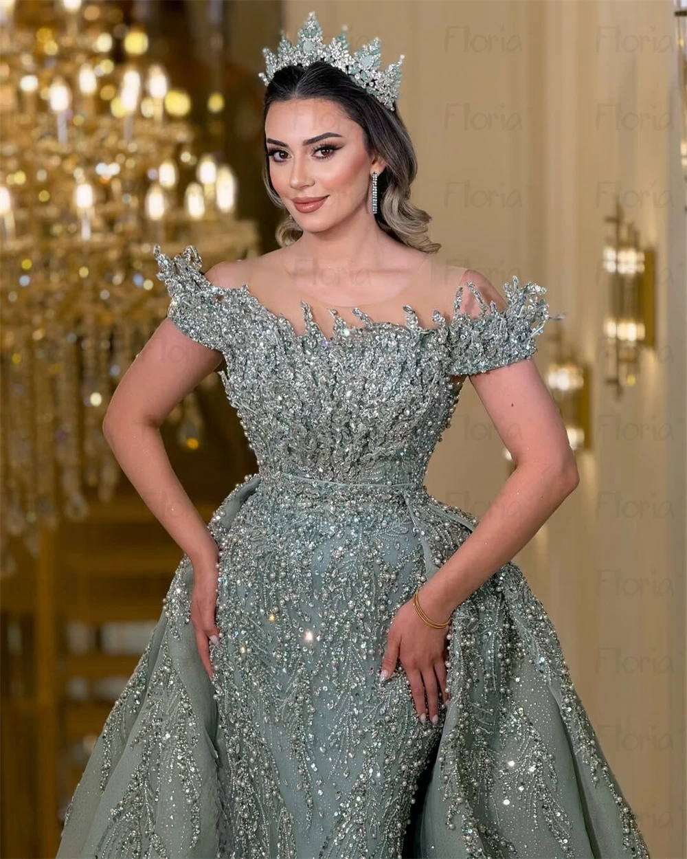 Two pieces elegant prom dresses