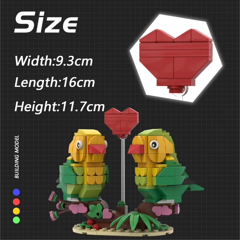 Строительные блоки lovebirds moc для пар
