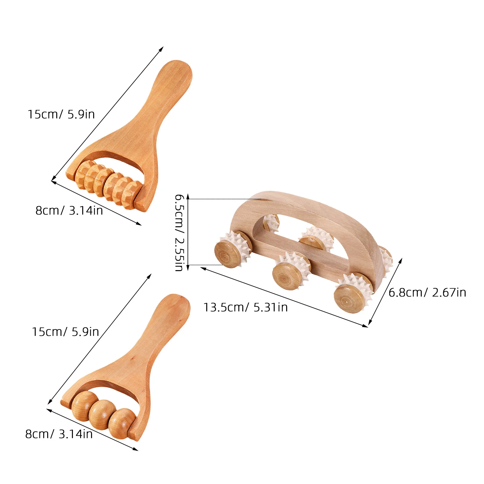 Набор деревянных массажных роликов - Фотография_3