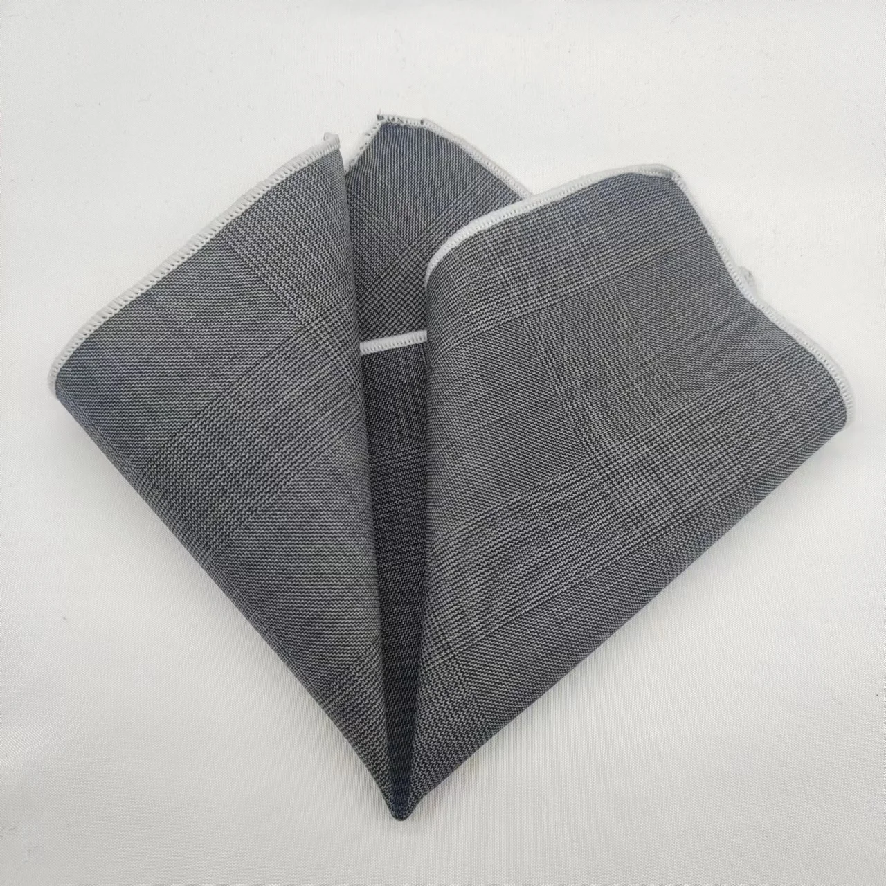23 см роскошный серый шерстяной нагрудный платок для мужчин - Фотография_5