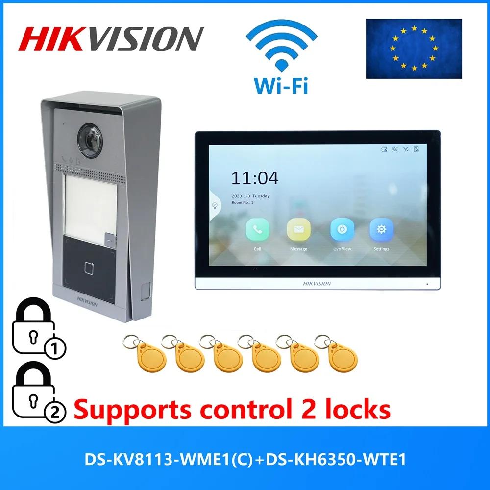 Комплект видеодомофона hikvision