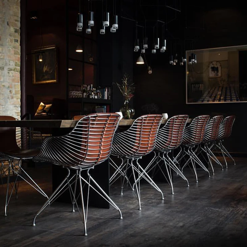 Обеденные стулья из стальной проволоки