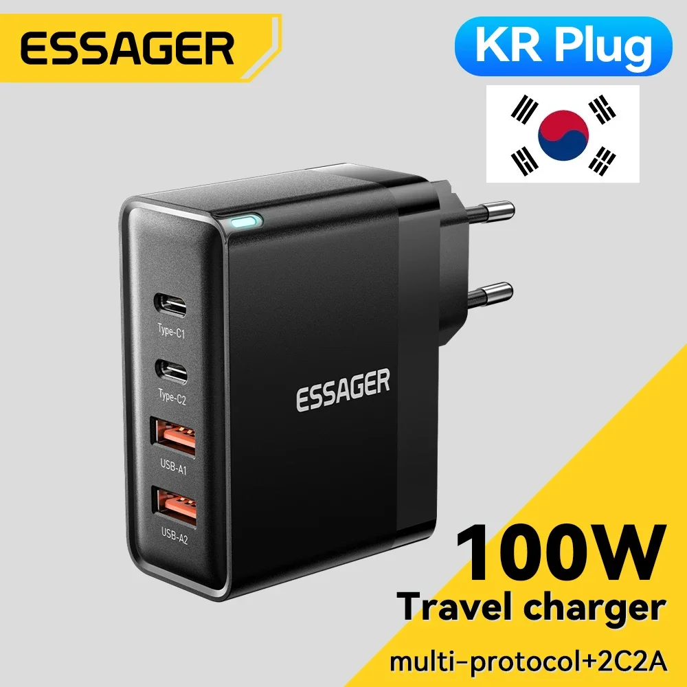 Сша/kr plug usb type c gan зарядное