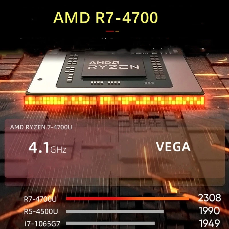 15,6-дюймовый металлический ноутбук с подсветкой amd r7-4700 - Фотография_6