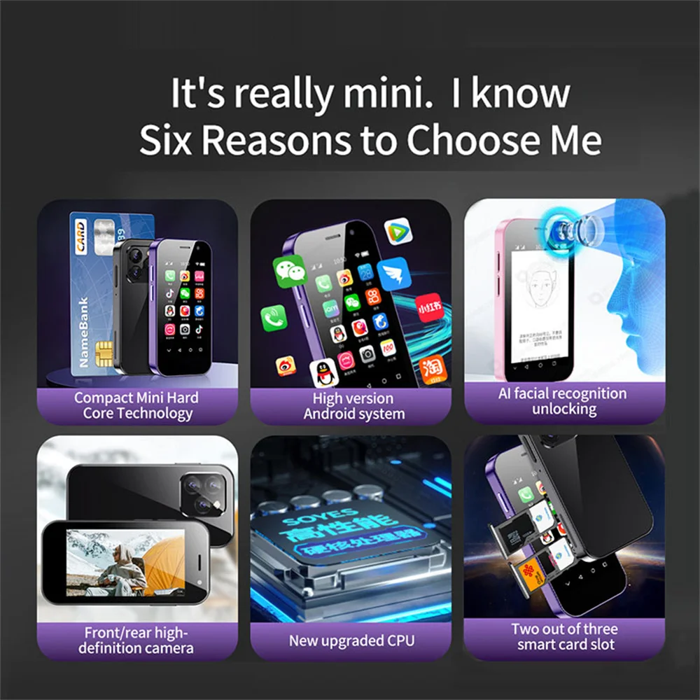 Мини-смартфоны soyes xs14 pro 4g lte 3 гб + 64 гб android 9 - Фотография_2