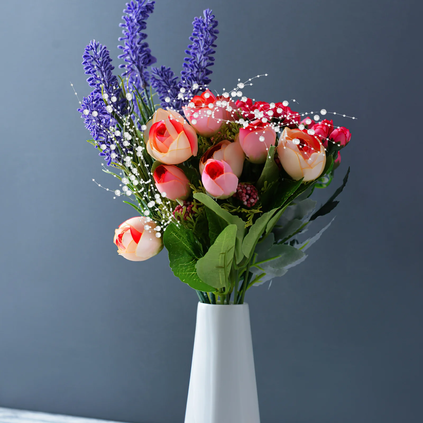 1 рулон, гирлянда из искусственного жемчуга для украшения вазы - Фотография_2