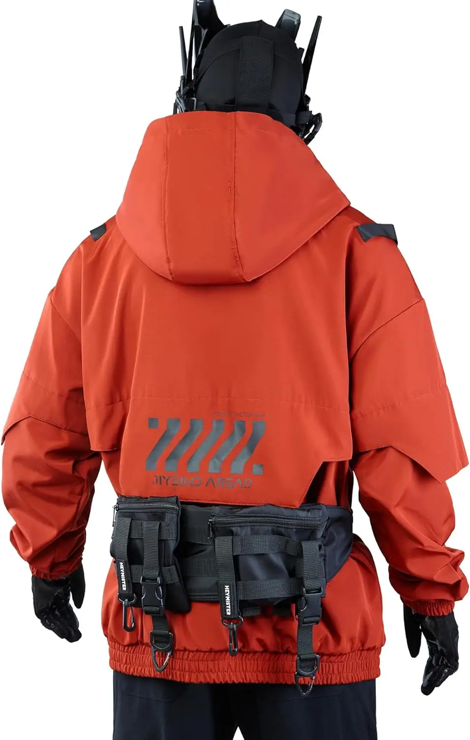 Мужская поясная сумка niepce inc streetwear techwear (черная - Фотография_3