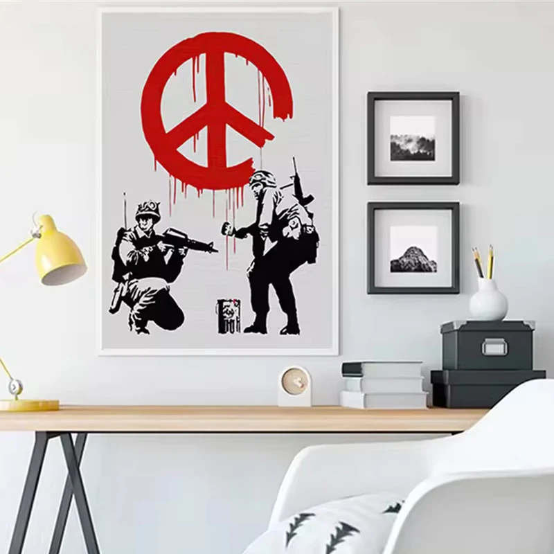 Бэнкси граффити картины на холсте - Фотография_2