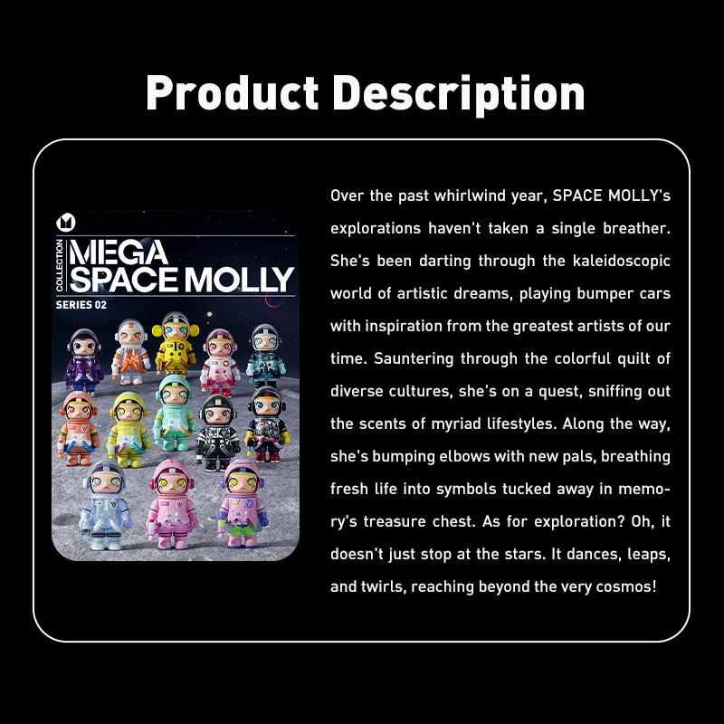 Pop mart mega space molly 100% series 02-b mystery box 1 шт - Фотография_6
