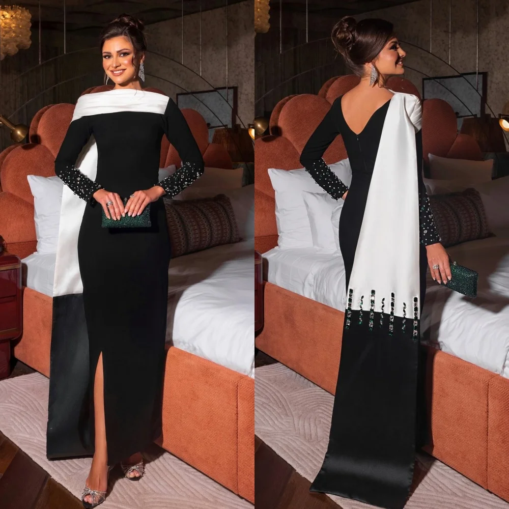 Формальные изысканные трикотажные плиссированные бисером и блестками