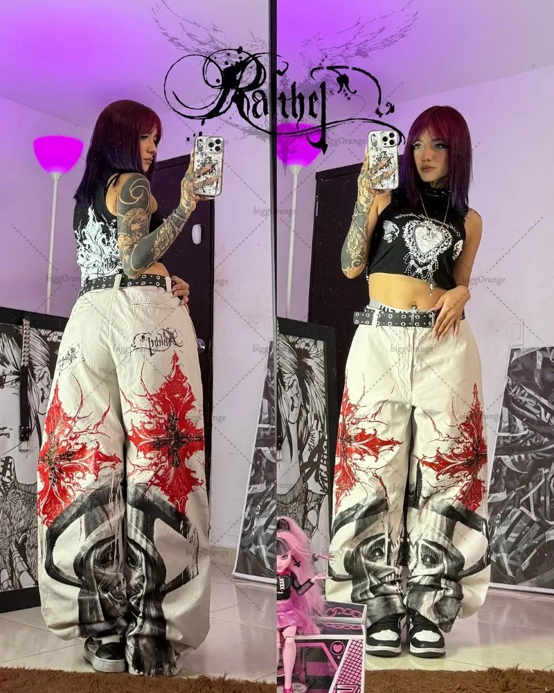 Harajuku y2k уличная одежда брюки - Фотография_2