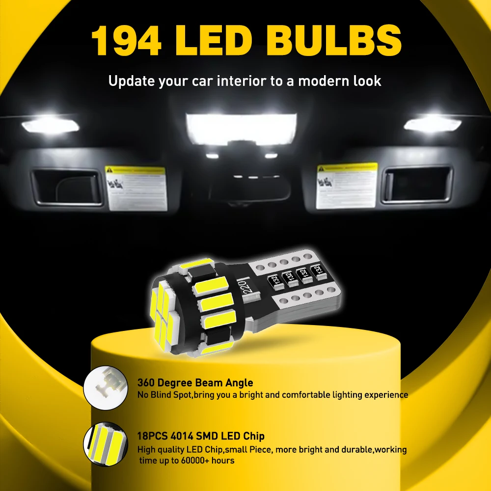 Canbus 194 501 t10 w5w led bulb - Фотография_3