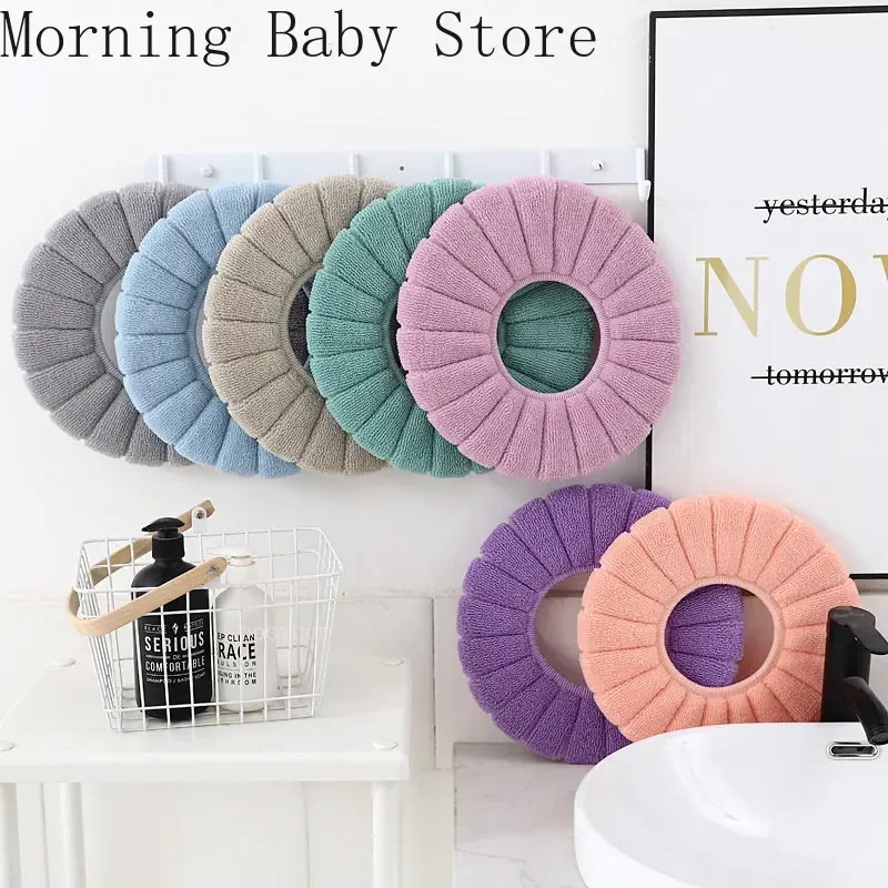 Универсальный чехол на сиденье для унитаза с рисунком тыквы - Фотография_2