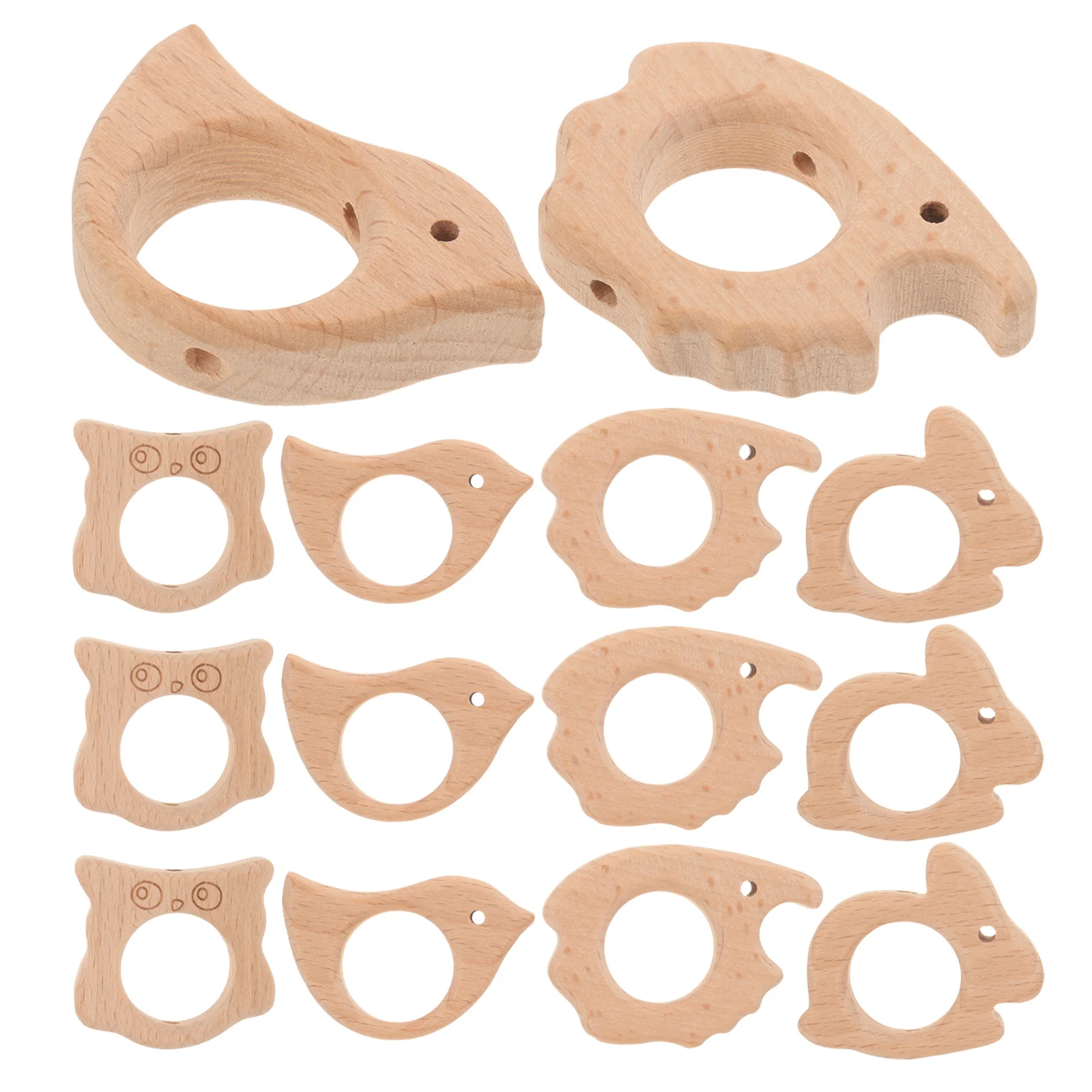 Деревянное кольцо для прорезывания зубов с изображением животных - Фотография_6