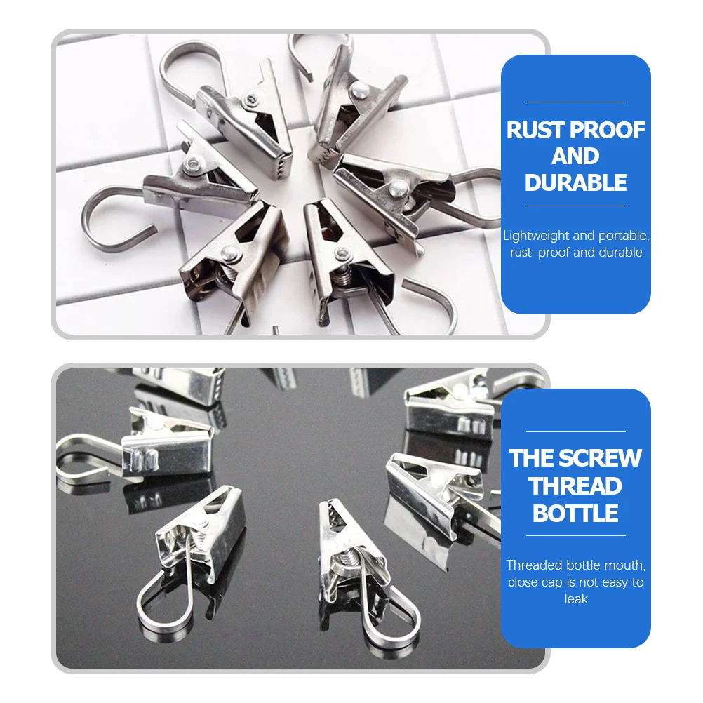 Маленькие компактные крючки для штор из нержавеющей стали - Фотография_3