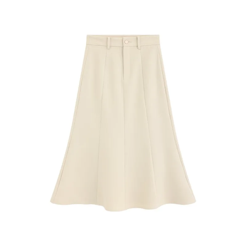 Элегантная женская юбка-миди с высокой талией - Фотография_6