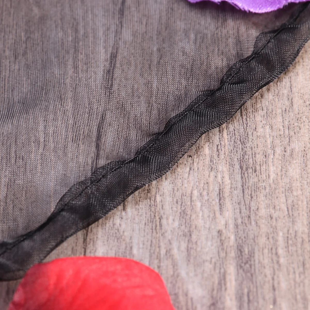 Черные полупрозрачные шторы из вуали 100x200 см - Фотография_2