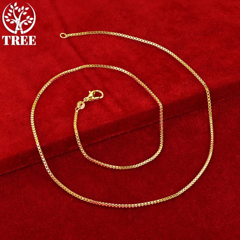 Alitree 24k желтое золото ожерелья