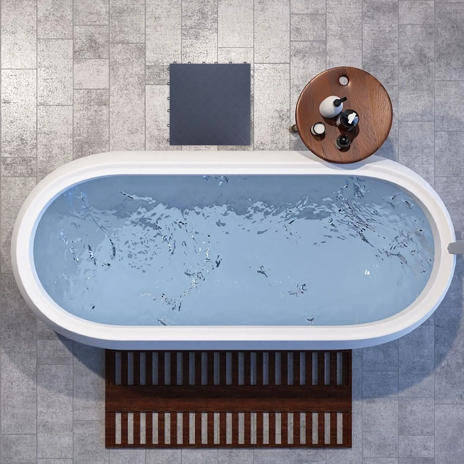 Утолщенная блокирующая плитка для пола в гараже - Фотография_3