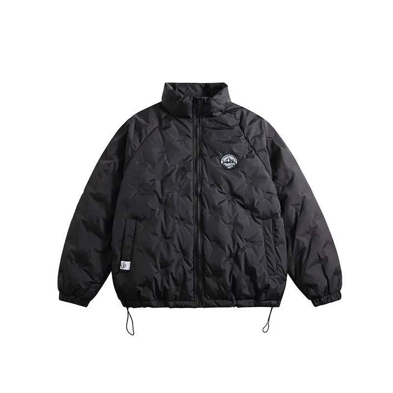 Модный легкий пуховик в американском стиле для мужчин с воротником-стойкой - Фотография_4