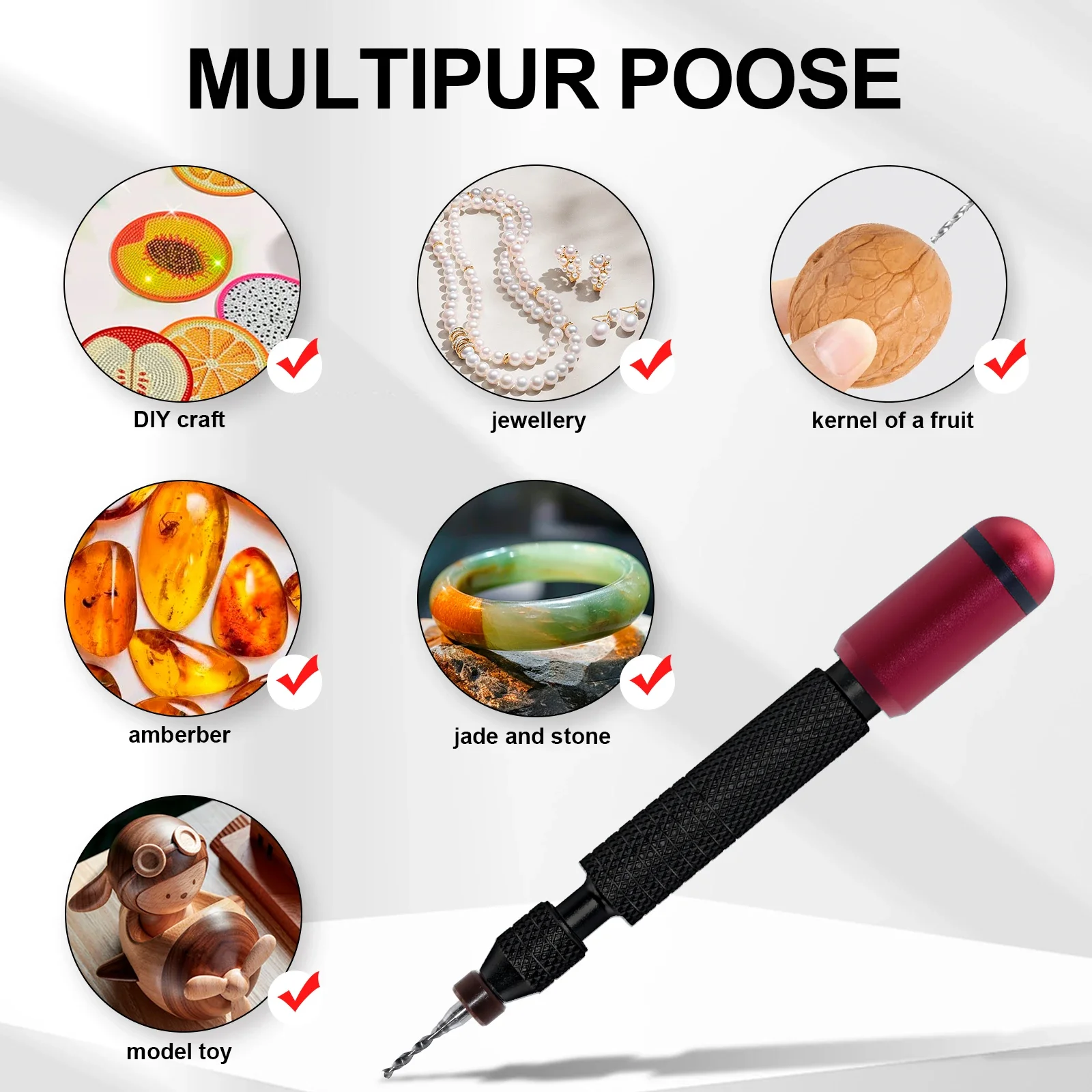 Набор черно-красных игольчатых тисков - Фотография_4